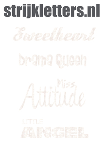 Vel Strijkletters Little Angel Glitter White Glitter 444 - afb. 1