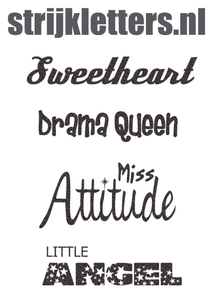 Vel Strijkletters Little Angel Glitter Black Glitter 458 - afb. 1