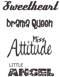 Vel Strijkletters Little Angel Glitter Black Glitter 458 - afb. 2