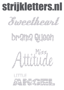 Vel Strijkletters Little Angel Glitter Rainbow White 488 - afb. 1