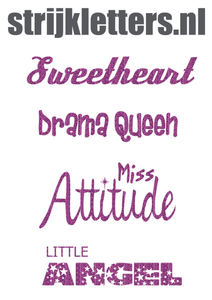 Vel Strijkletters Little Angel Glitter Lavender 428 - afb. 1