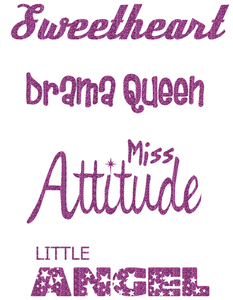 Vel Strijkletters Little Angel Glitter Lavender 428 - afb. 2