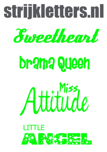 Vel Strijkletters Little Angel Glow in the Dark Groen - afb. 1