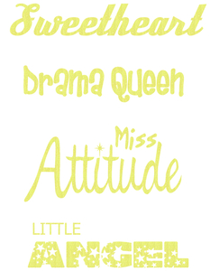 Vel Strijkletters Little Angel Glitter Neon Yellow Glitter 446 - afb. 2