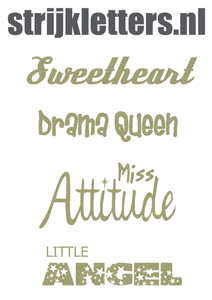 Vel Strijkletters Little Angel Glitter Champagne Glitter 490 - afb. 1