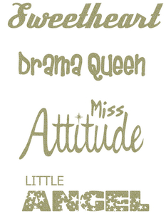 Vel Strijkletters Little Angel Glitter Champagne Glitter 490 - afb. 2