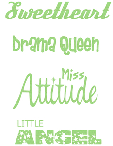 Vel Strijkletters Little Angel Glitter Neon Green Glitter 447 - afb. 2