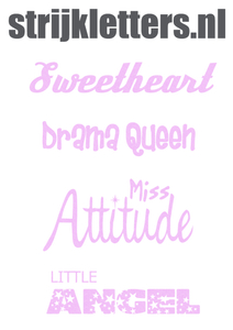 Vel Strijkletters Little Angel Glitter Neon Purple 480 - afb. 1