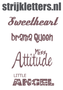 Vel Strijkletters Little Angel Glitter Rose Gold Glitter 486 - afb. 1