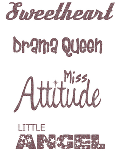 Vel Strijkletters Little Angel Glitter Rose Gold Glitter 486 - afb. 2