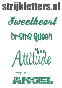 Vel Strijkletters Little Angel Glitter Emerald Glitter 427 - afb. 1