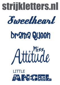 Vel Strijkletters Little Angel Glitter Navy Blue Glitter 423 - afb. 1