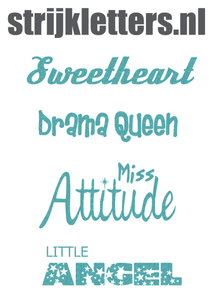 Vel Strijkletters Little Angel Glitter Sky Bleu Glitter 445 - afb. 1