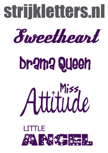 Vel Strijkletters Little Angel Glitter Purple Glitter 424 - afb. 1