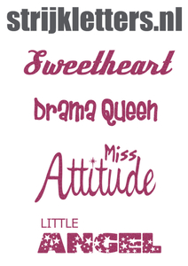 Vel Strijkletters Little Angel Glitter Pink Glitter 457 - afb. 1
