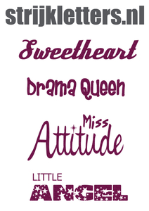 Vel Strijkletters Little Angel Glitter Hot Pink Glitter 432 - afb. 1