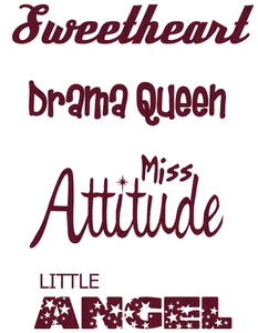 Vel Strijkletters Little Angel Glitter Burgundy  Glitter 422 - afb. 2