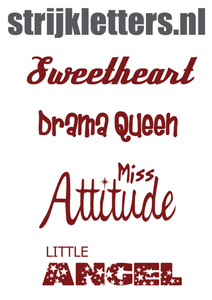 Vel Strijkletters Little Angel Glitter Red Glitter 456 - afb. 1