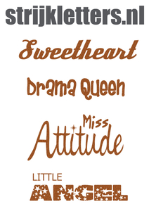 Vel Strijkletters Little Angel Glitter Copper 426 - afb. 1