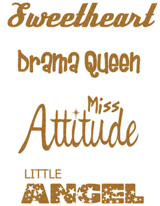 Vel Strijkletters Little Angel Glitter Dark Gold 429 - afb. 2