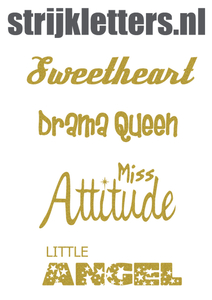 Vel Strijkletters Little Angel Glitter Light Gold Glitter 425 - afb. 1