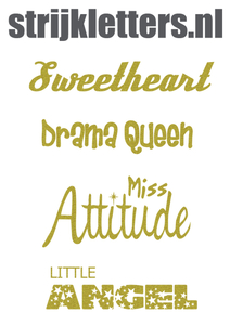 Vel Strijkletters Little Angel Glitter Gold Glitter 451 - afb. 1