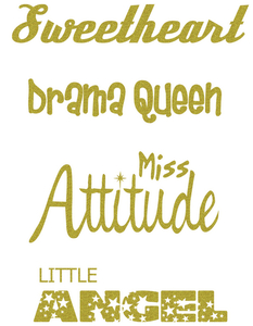 Vel Strijkletters Little Angel Glitter Gold Glitter 451 - afb. 2