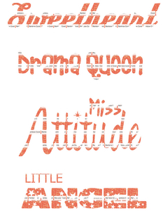 Vel Strijkletters Little Angel Glitter Rainbow Coral Glitter ST - afb. 2