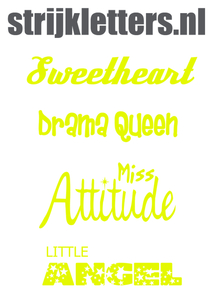 Vel Strijkletters Little Angel Glow in the Darg Geel - afb. 1