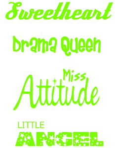 Vel Strijkletters Little Angel Metallics Lime Metallic - afb. 2