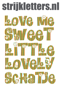 Vel Strijkletters Love Me Rainbow Regenboog Folie - afb. 1