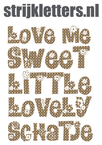 Vel Strijkletters Love Me Design Slang - afb. 1