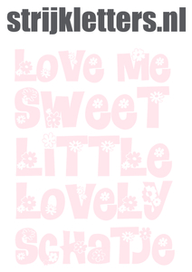 Vel Strijkletters Love Me Flex Pastel Roze - afb. 1