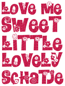 Vel Strijkletters Love Me Glitter Cherry - afb. 2