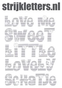 Vel Strijkletters Love Me Glitter Rainbow White 488 - afb. 1