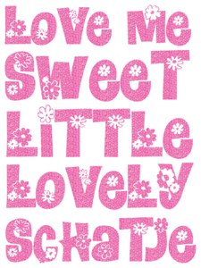 Vel Strijkletters Love Me Glitter Holo Pink - afb. 2
