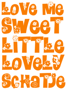 Vel Strijkletters Love Me Glow in the Dark Oranje - afb. 2