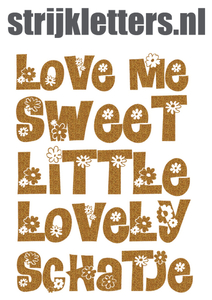Vel Strijkletters Love Me Glitter Dark Gold 429 - afb. 1