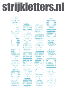 Vel Strijkletters Maan Mirror Blauw - afb. 1