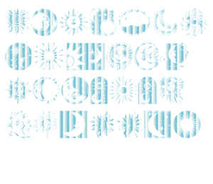 Vel Strijkletters Maan Mirror Blauw - afb. 2