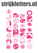 Vel Strijkletters Maan Polyester Ondergrond Neon Roze - afb. 1