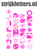 Vel Strijkletters Maan Flex Magenta - afb. 1