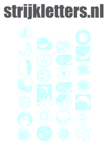 Vel Strijkletters Maan Flex Baby Blauw - afb. 1