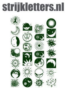 Vel Strijkletters Maan Flex Donker Groen - afb. 1