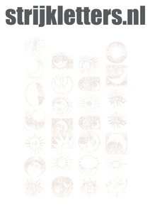 Vel Strijkletters Maan Glitter White Glitter 444 - afb. 1