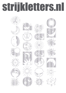 Vel Strijkletters Maan Glitter Rainbow White 488 - afb. 1