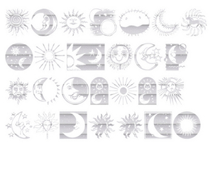 Vel Strijkletters Maan Glitter Rainbow White 488 - afb. 2