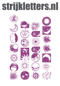 Vel Strijkletters Maan Glitter Lavender 428 - afb. 1
