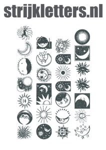 Vel Strijkletters Maan Glitter Grey Glitter 459 - afb. 1
