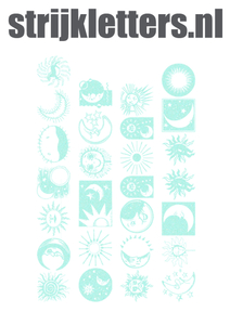 Vel Strijkletters Maan Glitter Neon Bleu Glitter 480 - afb. 1